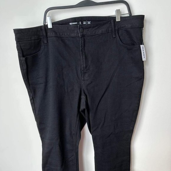 Old Navy NWT Plus Size Short High Rise Super Skinny Black Jeans Size 22 - Picture 1 of 4